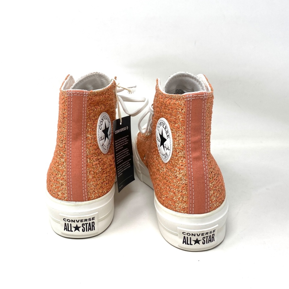 Converse CTAS Lift Platform High Top Gold Women Canvas Size Sneakers 570984C - Picture 6 of 9